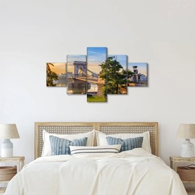 Obraz - Most nad rzeką, Budapeszt, Węgry (125x70 cm)