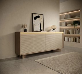 Komoda RIGATO 203,9 cm do Salonu Sypialni Odcienie beżu