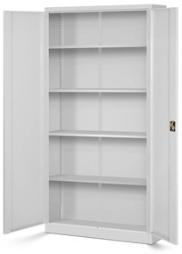 Zestaw 4x biurowa szafa metalowa na akta JAN H, 900 x 1950 x 400 mm, szara