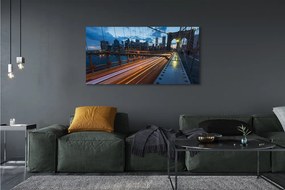 Obraz drukowany na płótnie Nowoczesne Miasto nad Rzeką