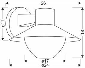 Metalowy loftowy kinkiet zewnętrzny 8X D163 E4-G34