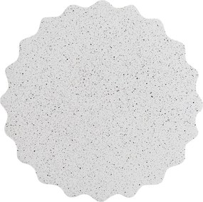 Stolik kawowy okrągły Tiaris 41 cm - białe lastryko