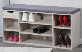 Szafka na buty z szufladą i miękkim siedziskiem, 101 x 29 x 48 cm