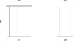 Metalowy stolik 48x34 cm Nuno – noo.ma