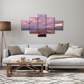 Obraz - Zmierzch nad miastem (125x70 cm)