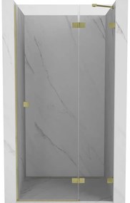 Mexen Lunar drzwi prysznicowe uchylne prawe 85 cm, transparent, złote szczotkowane - 834-085-000-55-00-P