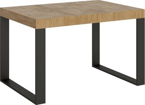 Stół rozkładany 140/244x90 cm Tecno Premium dąb naturalny nogi antracytowe