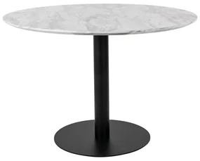Okrągły stół z blatem w dekorze marmuru ø 110 cm Bolzano – House Nordic