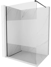 Mexen Kioto ścianka prysznicowa Walk-in 140 x 200 cm, transparent/szron 8 mm, czarna - 800-140-101-70-35