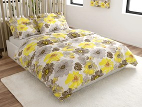 PrzytulneMieszkanie.pl PrzytulneMieszkanie.pl Pościel z mikrofibry FEONELLE żółto-szara Rozmiar pościeli: 2 szt 70 x 90 cm | 200 x 220 cm