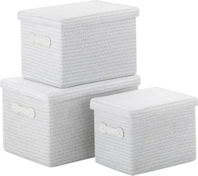 Kela 3-częściowy komplet koszy do przechowywania RIMOSSA, biały