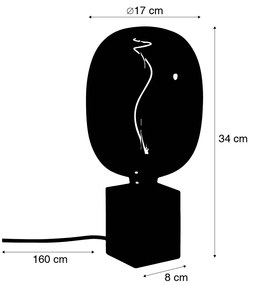 Wiejska lampa stołowa z naturalnego drewna, w tym LED G170 - Bloc Rustykalny / Vintage Oswietlenie wewnetrzne