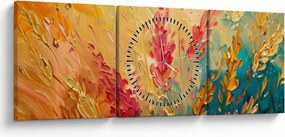 Obraz - Malowanie pola (z zegarem) (90x30 cm)