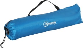 Outsunny Namiot plażowy Pop-up, rama z włókna szklanego, 4 kieszenie, okna z siatki, elastyczny, Niebieski