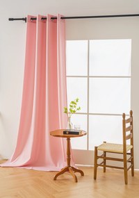 Zasłona OXFORD LIGHT 140x250 cm, różowa Zawieszanie: Taśma z wiązaniami
