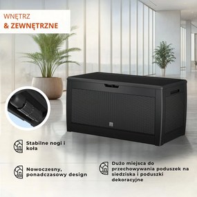 Skrzynia do przechowywania RATO, 310L, 119x48x60cm, antracytowa Prosperplast