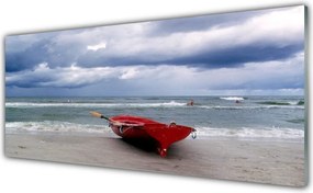 Panel Szklany Łódź na Piaszczystym Brzegu