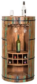 Szafka na wino z drewna z recyklingu liczba butelek 8, 60x115 cm Kaveri – Interia Home &amp; Living