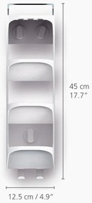 Biała samoprzylepna plastikowa półka łazienkowa Capsule − Joseph Joseph