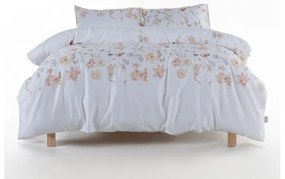 Biała pościel dwuosobowa z satyny bawełnianej 240x220 cm Ivory Garden Floral – Mila Home Luxury