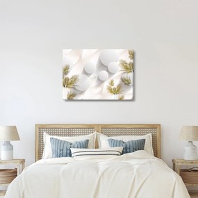 Obraz - 3D koła z kwiatami (70x50 cm)
