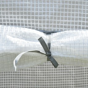 Zimowa szklarnia Outsunny z osłoną PE, na stelażu stalowym, 101 x 50 x 150 cm, biała