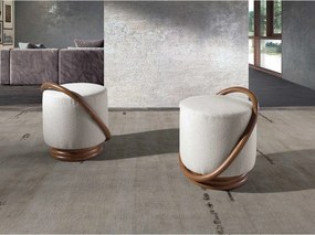 Pufa z białej tkaniny 5110 ANGEL CERDA