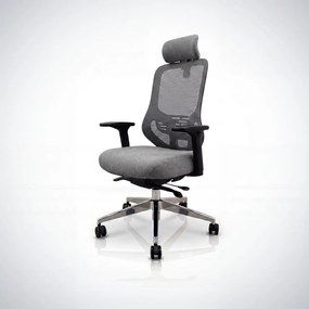 Fotel biurowy ergonomiczny z siatką ciemnoszary: AXIS