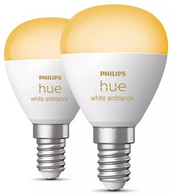 Inteligentne żarówki z gwintem E14, 5 W zestaw 2 szt. White ambiance – Philips Hue