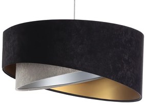 Czarno-szara asymetryczna lampa wisząca - 6X EX992 W1-L85