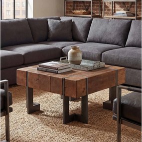 Stolik kawowy MCW-A15,  brązowy 70x70cm