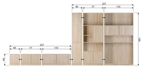 Szafka modułowa w dekorze dębu 40x199 cm Modulair – vtwonen