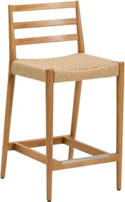 Hoker z litego drewna dębowego w naturalnym kolorze (wysokość siedziska 65 cm) Analy – Kave Home