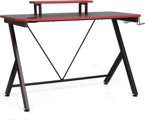 Biurko gamingowe B-202 czarne/czerwone