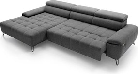 Narożnik PALLADIO MINI z elektryczną regulacją siedziska Lewostronny w tkaninie RIVIERA 21 WERSAL