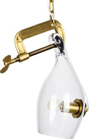 Oryginalna lampa wisząca ze szklanym kloszem Vice