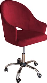 Fotel obrotowy VELVET tkanina Welur krzesło biurowe : Kolor Stelaża - Chrom, Kolor tkaniny - VELVET - MG31, Typ siedziska - Siedzisko obrotowe 360°, Typ tkaniny - Velvet