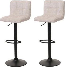 Stołek barowy MCW-G87 (zestaw 2 szt.),  kremowo-beżowy