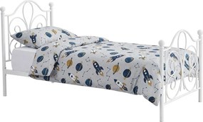 Białe łóżko jednoosobowe 90x200 cm K4-R47