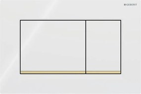 Geberit 115.883.KK.1 - Przycisk spłukujący Sigma30 24,6x16,4 cm biały/złoty