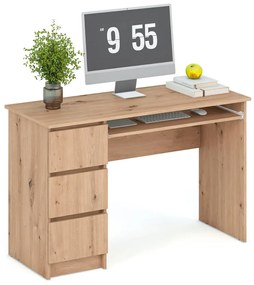 Biurko CINO dąb artisan z szufladami HALMAR