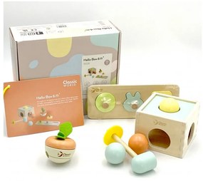Classic world pastelowy zestaw edukacyjny dla dzieci box od 6 do 12 miesiąca