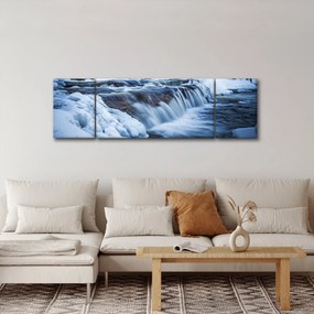Obraz rzeki zimą (170x50 cm)