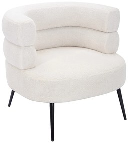 Fotel z białej bukli - CAMEDO