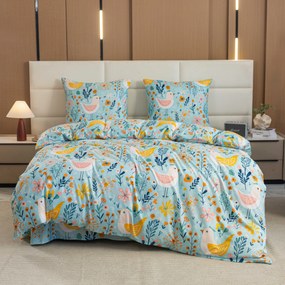 PrzytulneMieszkanie.pl PrzytulneMieszkanie.pl Pościel z mikrofibry SPRING TWEET kolorowa Rozmiar pościeli: 2 szt 70 x 90 cm | 200 x 220 cm