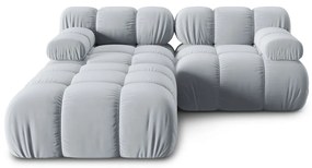 Jasnoniebieski aksamitny narożnik Bellis – Micadoni Home