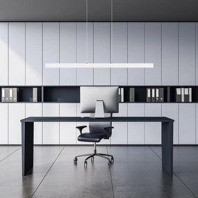 Biała lampa wisząca LED 116cm z metalu W116LED-4K-WEIß wymienny LED wy