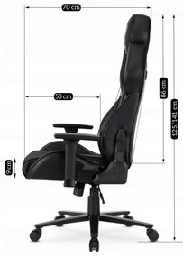 Fotel Gamingowy Obrotowy NEXON Czarny/Żółty Nowoczesny