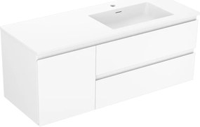 Mexen Orio szafka łazienkowa 120 cm z umywalką Otis prawą, 2S, 1D, biała mat - 91A13-12047-3-BBFFF01-W18P01