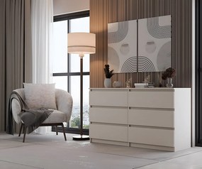 Komoda Malwa M6/140 |Kaszmir | 138x40x75 cm | 6 Szuflad